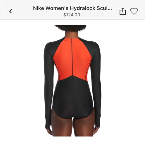 Nike Women’s Hydrolock Sculpt Solid Swimsuit - Picture 6 of 10
